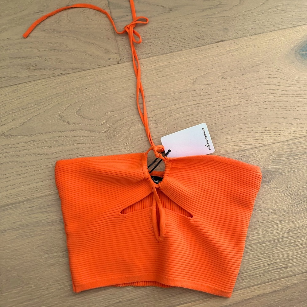 Bright Orange Crop Top - Zara Look Alike